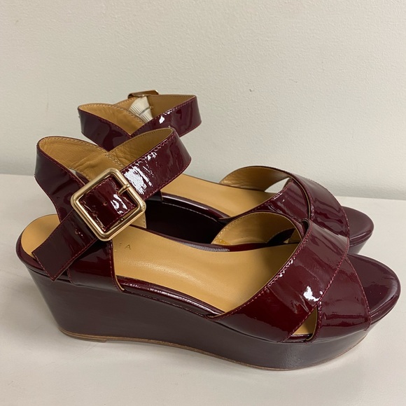 Cecelia New York Wine Red Platform Sandals - Picture 5 of 8
